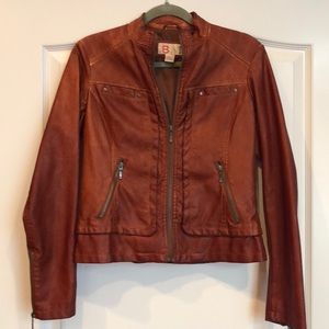 Brown leather jacket